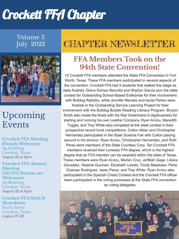 crockett ffa chapter